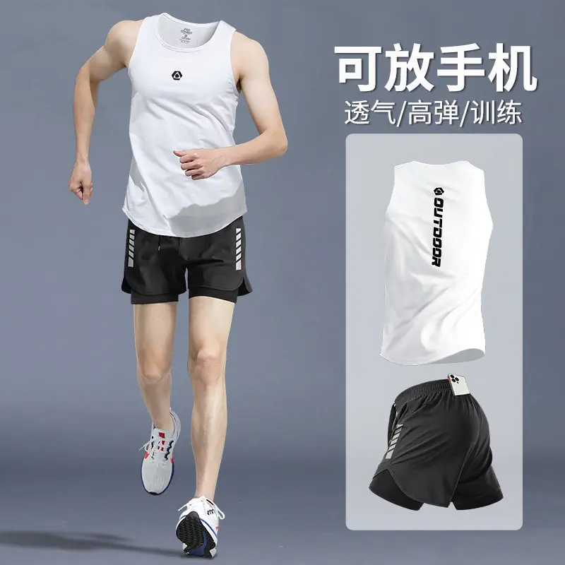 Running Gear Tank - Męski letni zestaw do biegania -